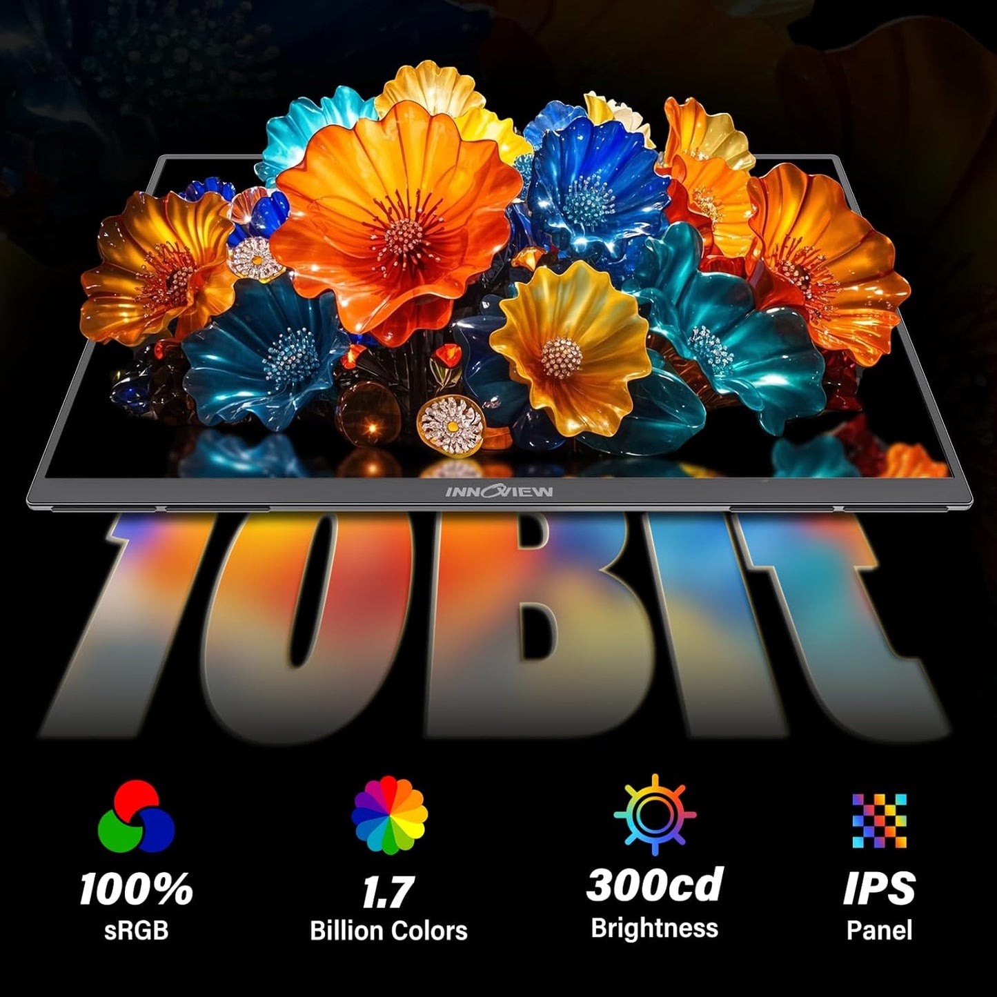 InnoView Monitor portátil de 23.8", de juegos, con soporte.