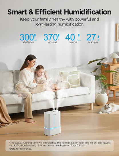 Humidificador inteligente GoveeLife H7148, Niebla fría 4.5 L (USADO)
