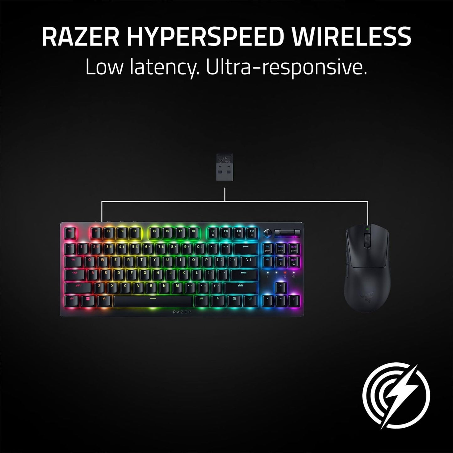 Razer DeathAdder V3 HyperSpeed Ratón ergonómico inalámbrico, con 26 K dpi
