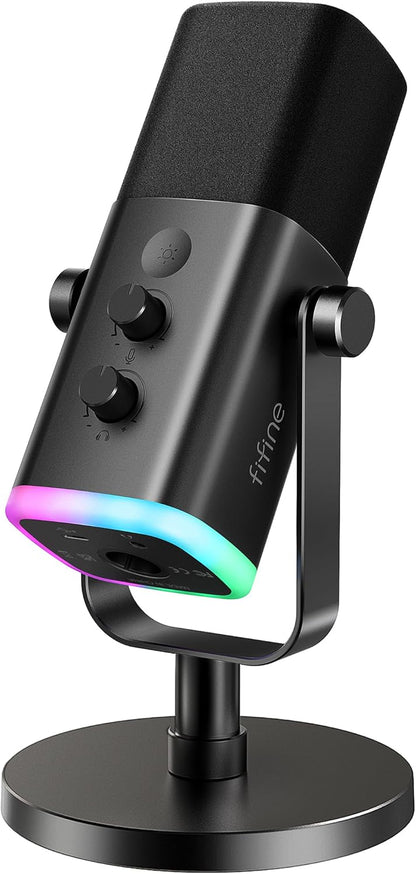 Micrófono Fifine AM8 dinámico XLR/USB para podcasts (USADO)
