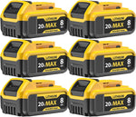 Baterías de repuesto Yayetur, compatible con Dewalt, 20V Max 8000 mAh