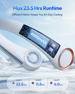 Ventilador de Cuello Recargable, Gaiatop M5, Comodo y Silencioso.