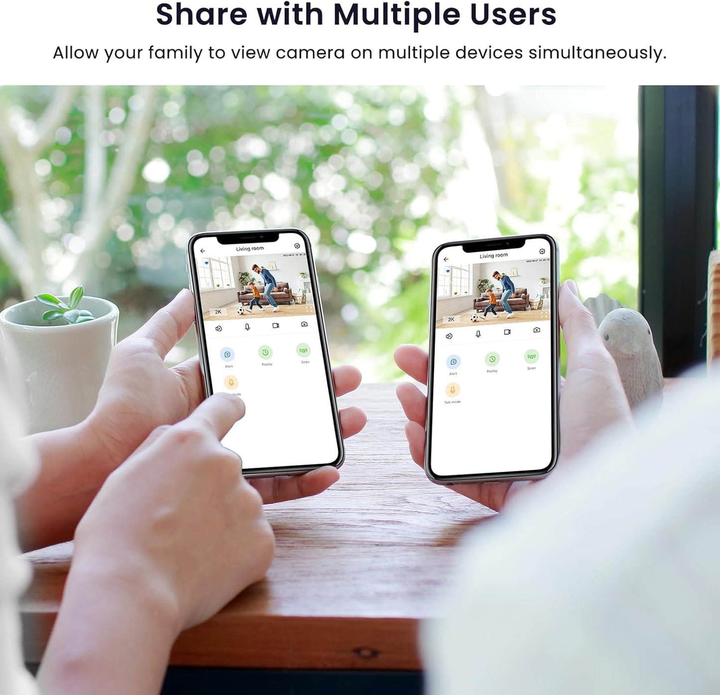 Cámaras de interior para seguridad en el hogar 2K.(USADA)