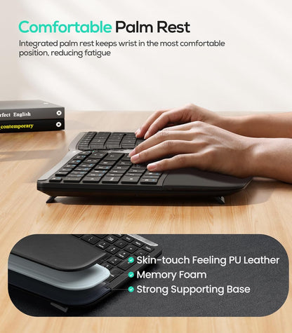 Nulea RT07B - Teclado Ergonómico Inalámbrico.(USADO)