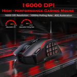Mouse inalámbrico para juegos, Redragon M901P-KS, botones laterales