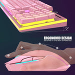Combo de teclado, mouse inalámbricos p/juegos, Redthunder.