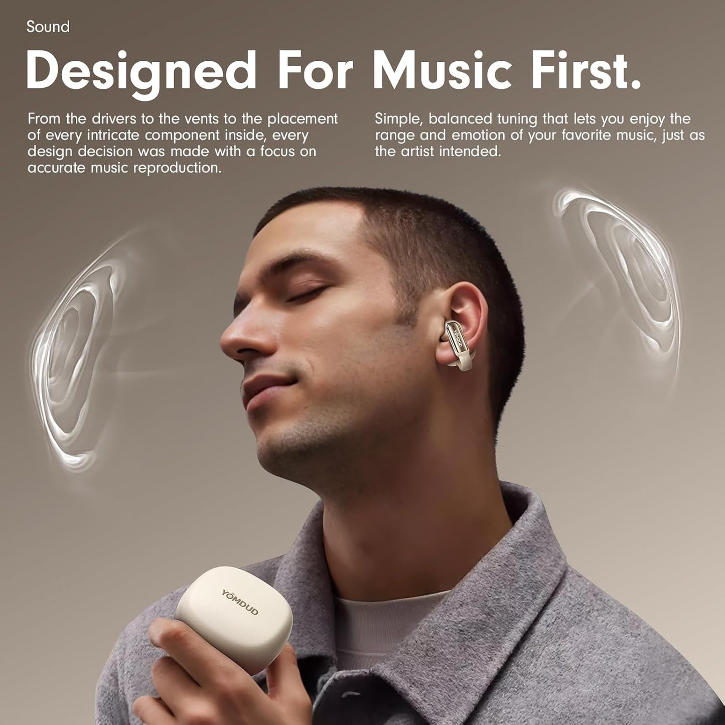 Auriculares ultra abiertos Bluetooth 5.4 con clip ligero (USADO)