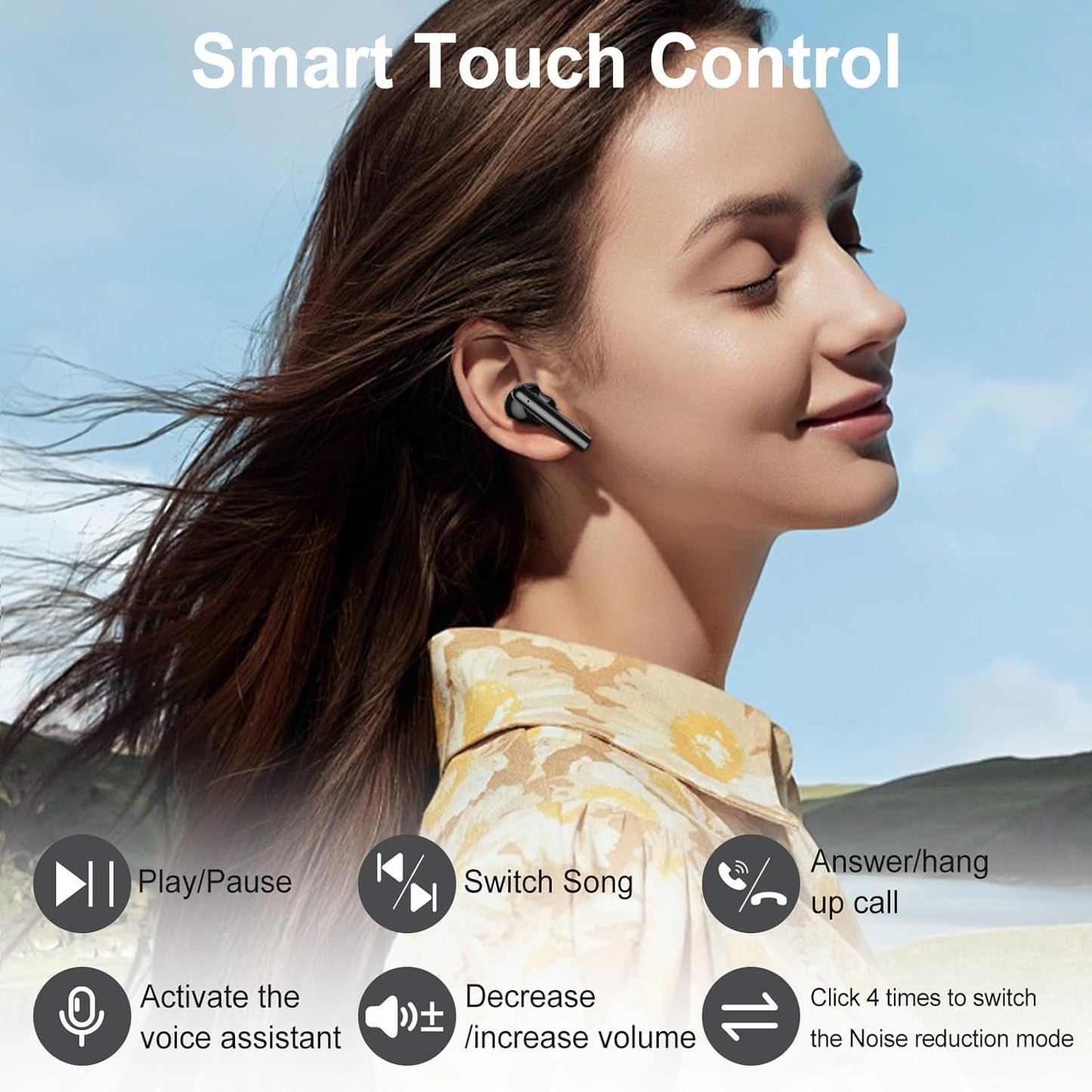 Auriculares inalámbricos con pantalla táctil GIIFUX