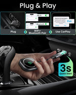 Adaptador inalámbrico CarPlay, SMQMAW, para Apple iPhone iOS.