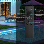 Tira de luces LED para exteriores de 100 ft, RGB-IP68 Control (DETALLE)
