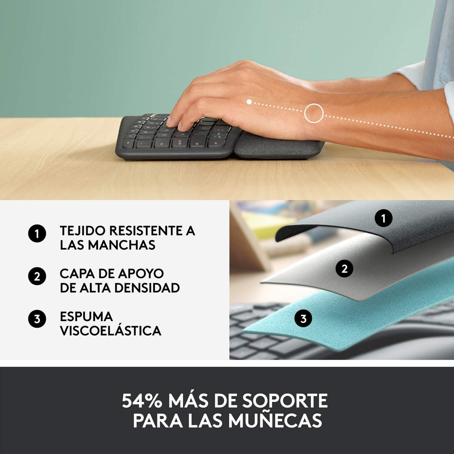 Logitech ERGO K860 inalámbrico y ergonómico