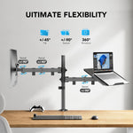 Soporte de monitor ajustable de escritorio para pantalla de 32" y laptop de 17 " HUANUO