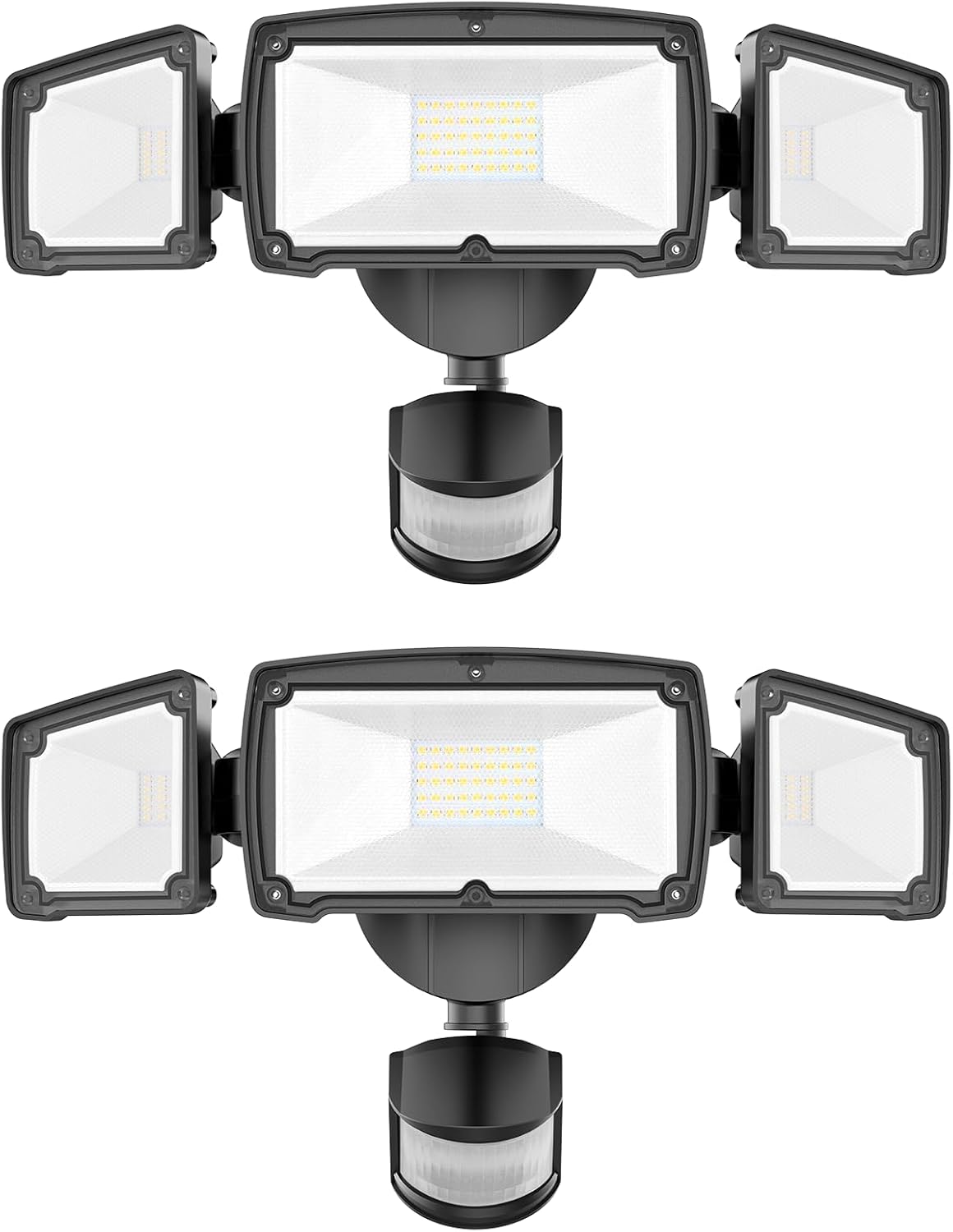 Paquete de 2 luces LED con sensor de movimiento para exteriores.