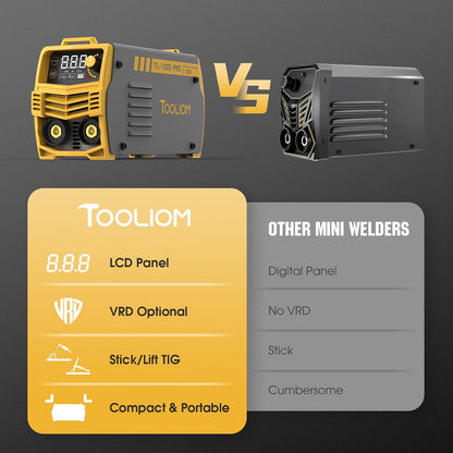 Soldadora Inverter Tooliom 135A MMA 110V Portátil LCD