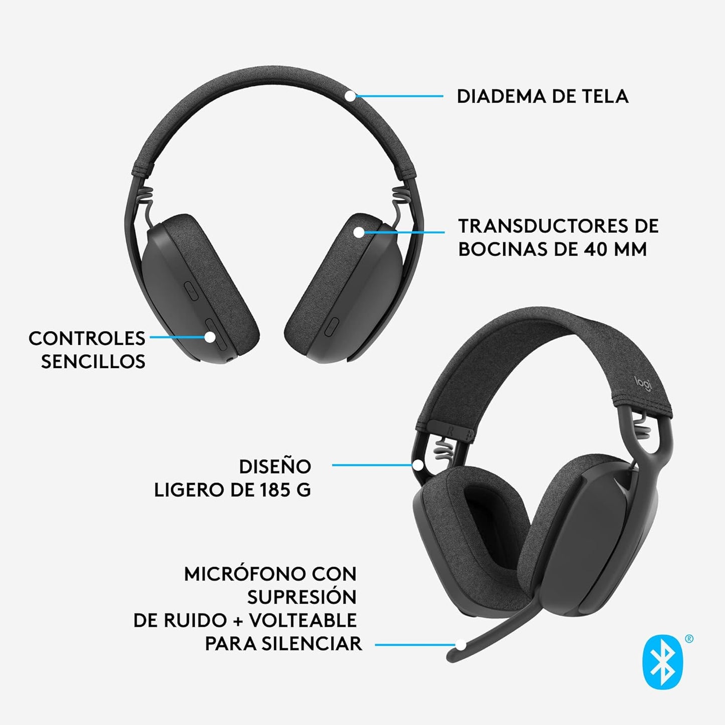 Auriculares inalámbricos, Zone Vibe 100, Bluetooth multipunto.