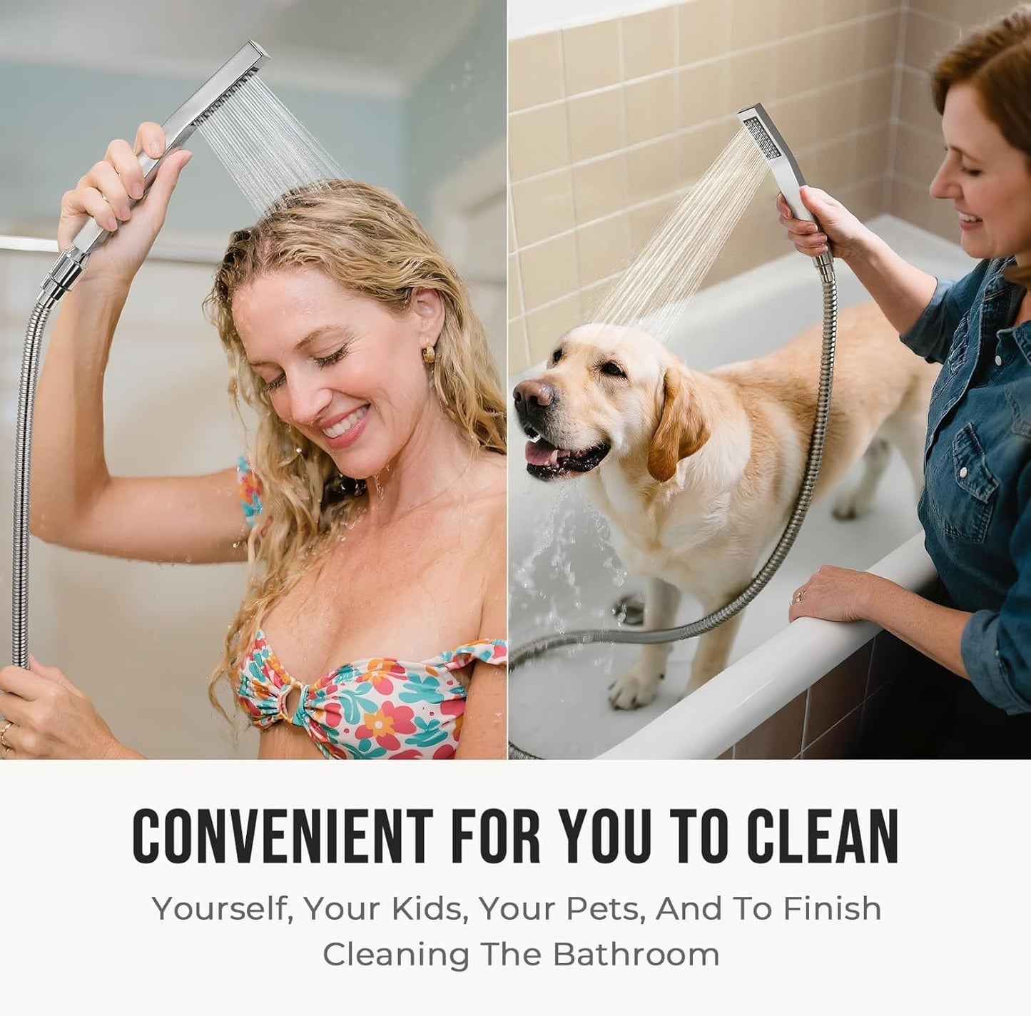 Juego de ducha con cabezal cuadrado doble de 10 pulgadas G-Promise