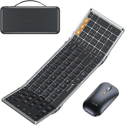 ProtoArc - Teclado y ratón plegables XKM01 Negro-Gris (USADO)