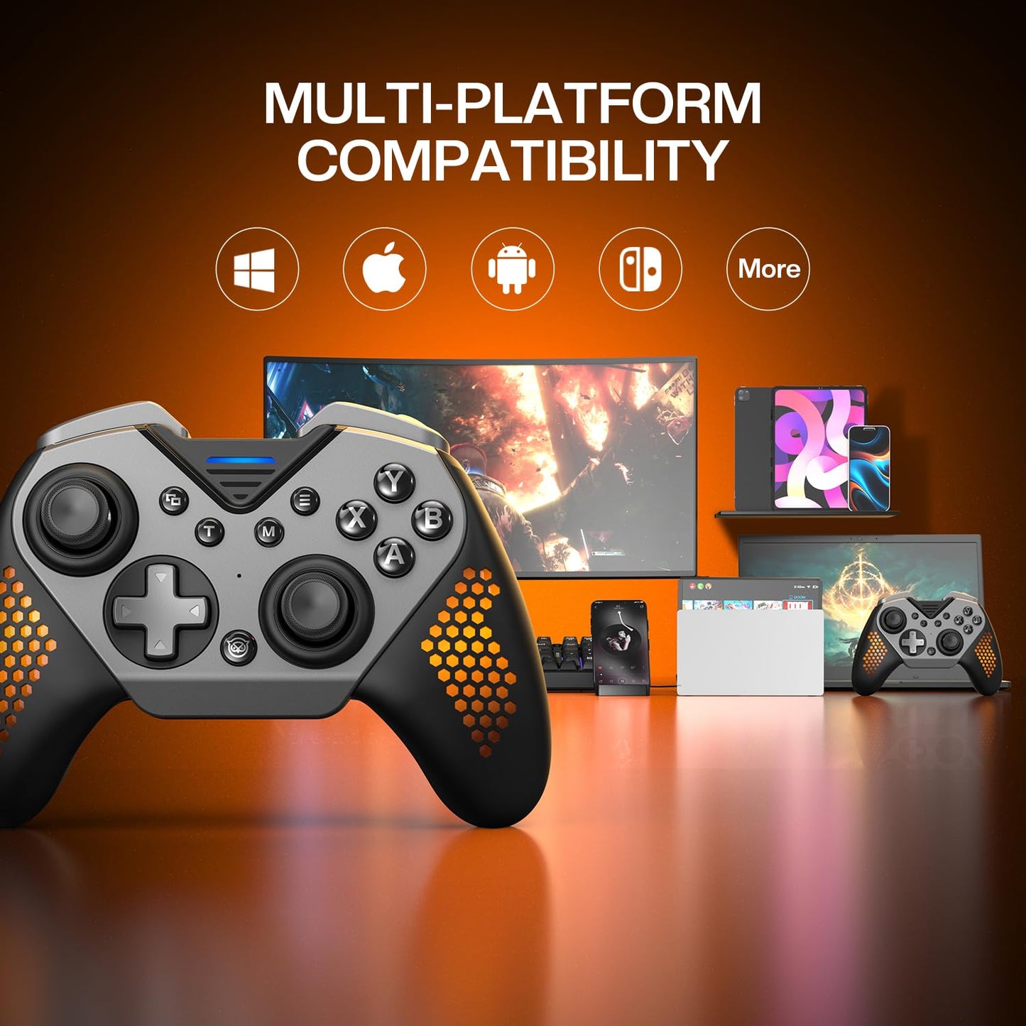 Mando inalámbrico NYXI Flexi para PC,joystick con sensor de efecto Hall.