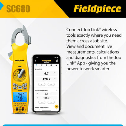Multímetro Fieldpiece SC680 Pinza Amperimétrica AC DC