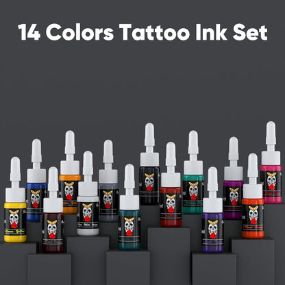 Kit de 2 Máquinas De Tatuaje, 20 Agujas, con suministros.