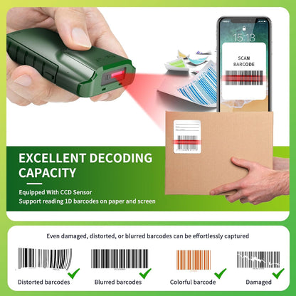 NETUM Escáner de código de barras Bluetooth 1D, CCD portátil (USADO)