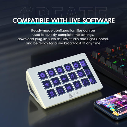 Teclado personalizable, para Apps, modos de juego, Ajazz-Nacode.