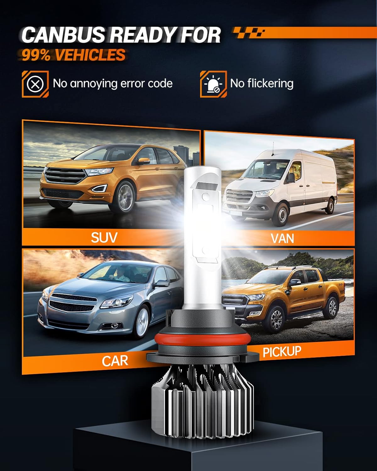 SEALIGHT X1 Series Focos LED 9007/HB5, 50000 horas de vida.