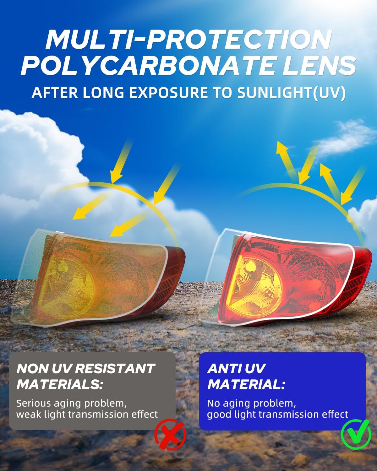 Faro trasero para Toyota Corolla, 09-10, lado derecho, (SIN BOMBILLAS).