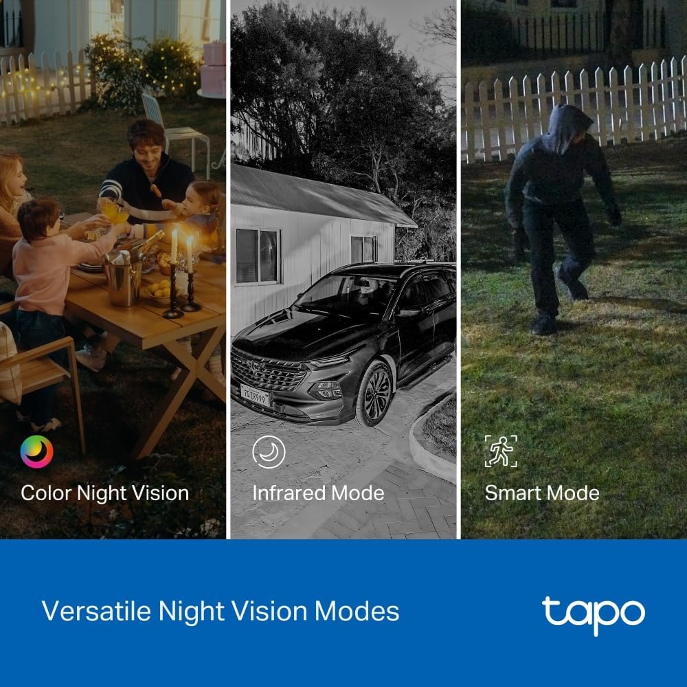 Tapo 1080p Cámara de seguridad para interiores y exteriores .