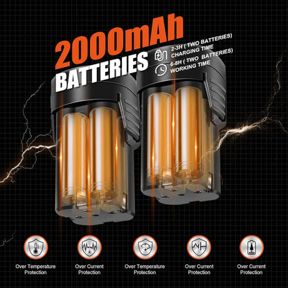 Tijeras de podar eléctricas, recargable, 2 baterias, (USADO).