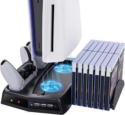 Base de carga para PS5 con ventilador de succión (USADO).