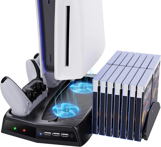 Base de carga para PS5 con ventilador de succión (USADO).