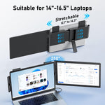 Monitor portátil extensor, 14" FHD 1080P, Plug and Play  (USADO)