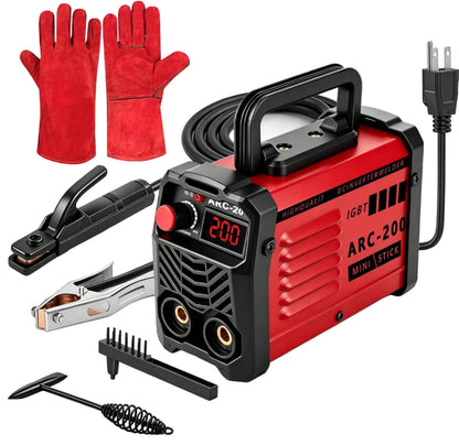 Soldadora Inversora 200A IGBT 110V Portátil Arranque En Caliente