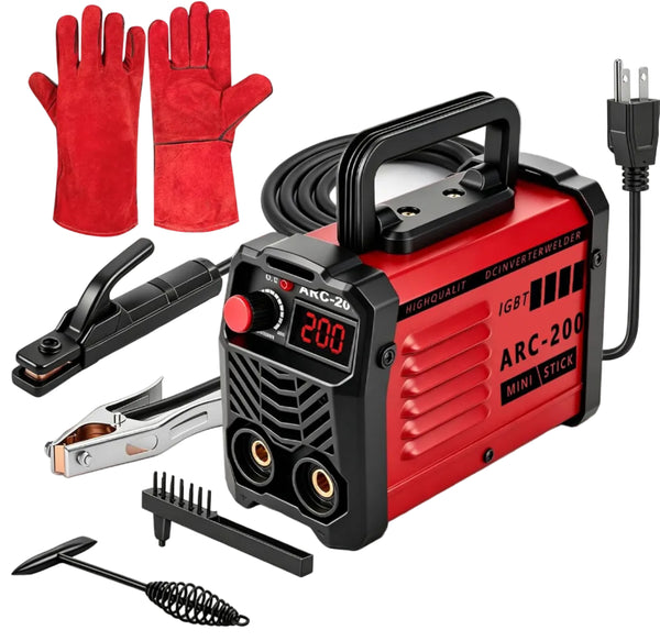 Soldadora Inversora 200A IGBT 110V Portátil Arranque En Caliente