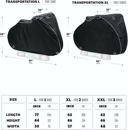 Funda para bicicletas, Team Obsidian, XXL(3 bicis), oxford impermeable.