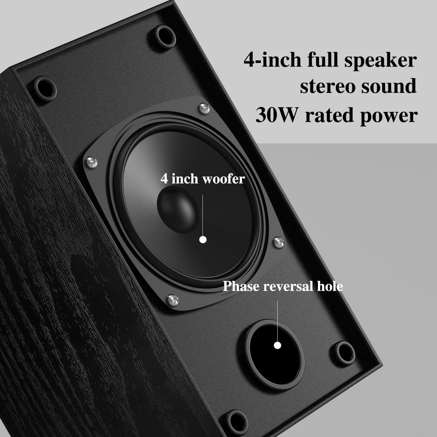 Altavoces envolventes, de estantería, 3.5-RCA, estantería y pared.