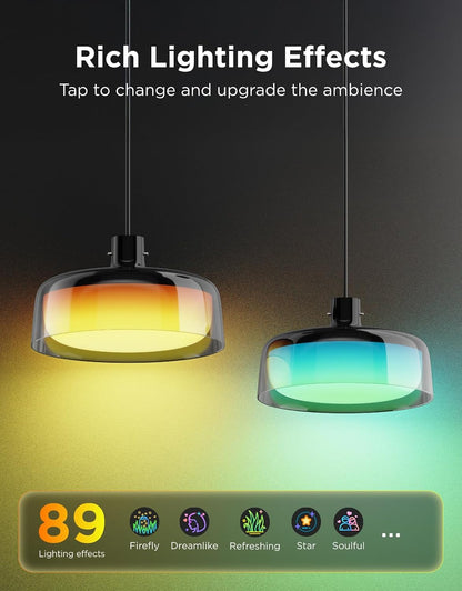 Lámpara colgante Govee H60C1, RGBIC de tres capas, iluminación inteligente.