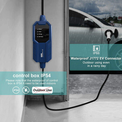 Max Green, Cargador Ev Nivel 2, Cinco Cables Adaptadores