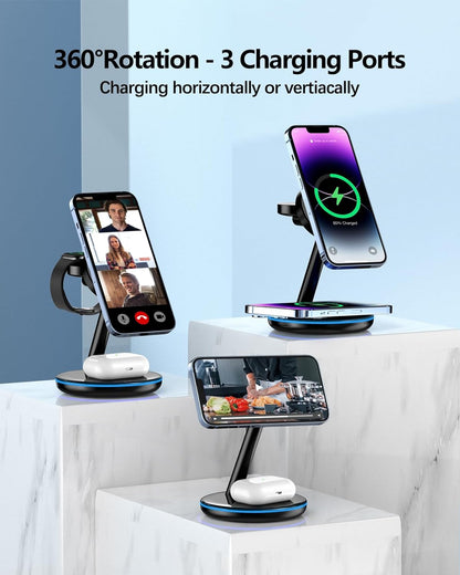 Estación de carga 3 en 1 dispositivos Apple 18 W (USADO)