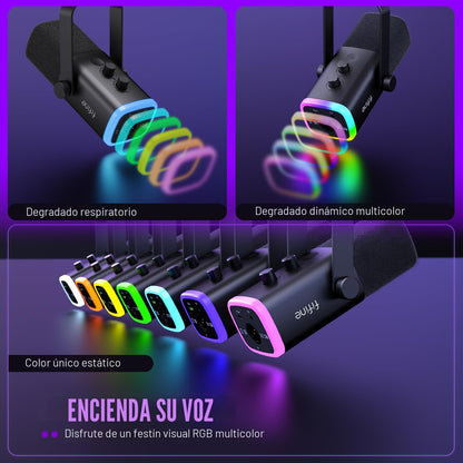 Micrófono Fifine AM8 dinámico XLR/USB para podcasts (USADO)