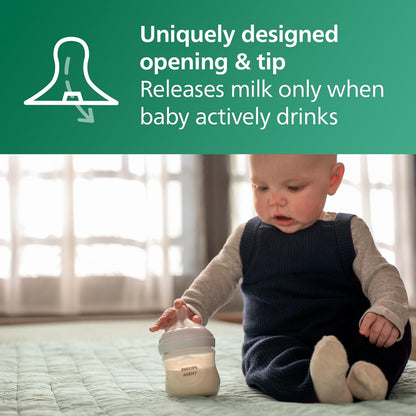 Biberón Vidrio Philips Avent Natural 4 Oz 4 Pzs 0-3M