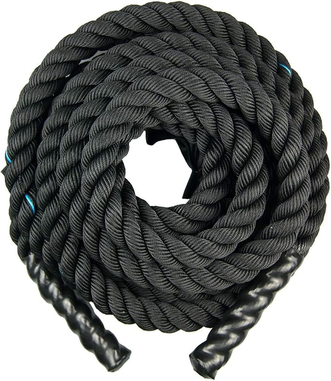 Cuerda Battle Rope Crossfit Fitness 9 m negra marca OUTROAD