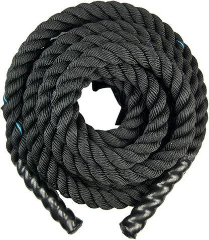 Cuerda Battle Rope Crossfit Fitness 9 m negra marca OUTROAD