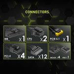 Fuente Poder MSI MAG A1000GL PCIE5 1000W 80 Plus Gold