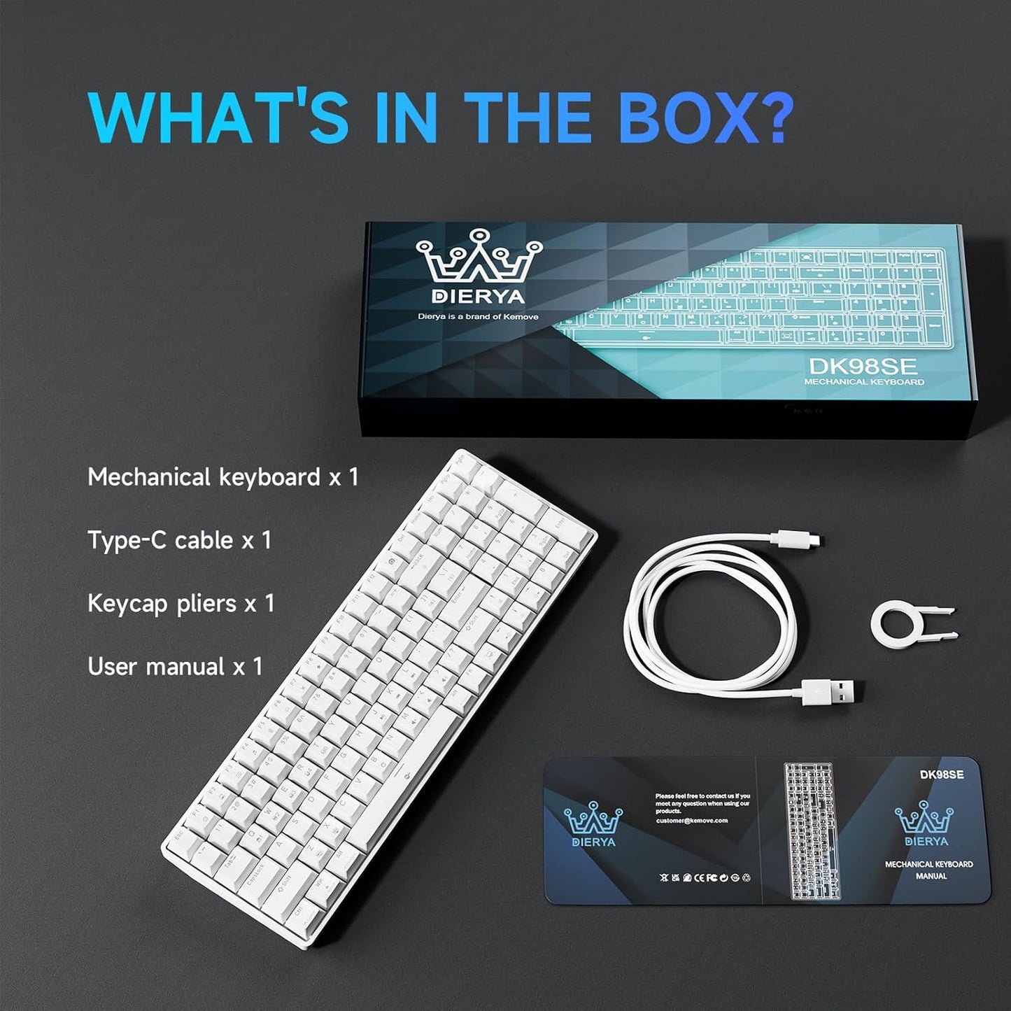 DIERYA DK98SE Teclado mecanico para juegos con cable