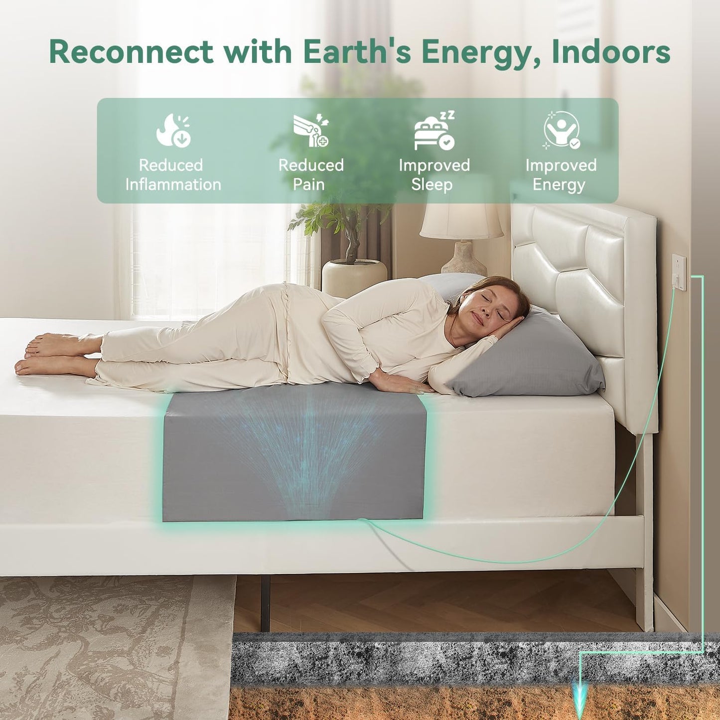 Sabana para aterrizaje de tierra, algodón, para todo tamaño colchón.