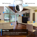 TP-Link Tapo C210 Cámara de Seguridad 360° con App y Alta Definición.