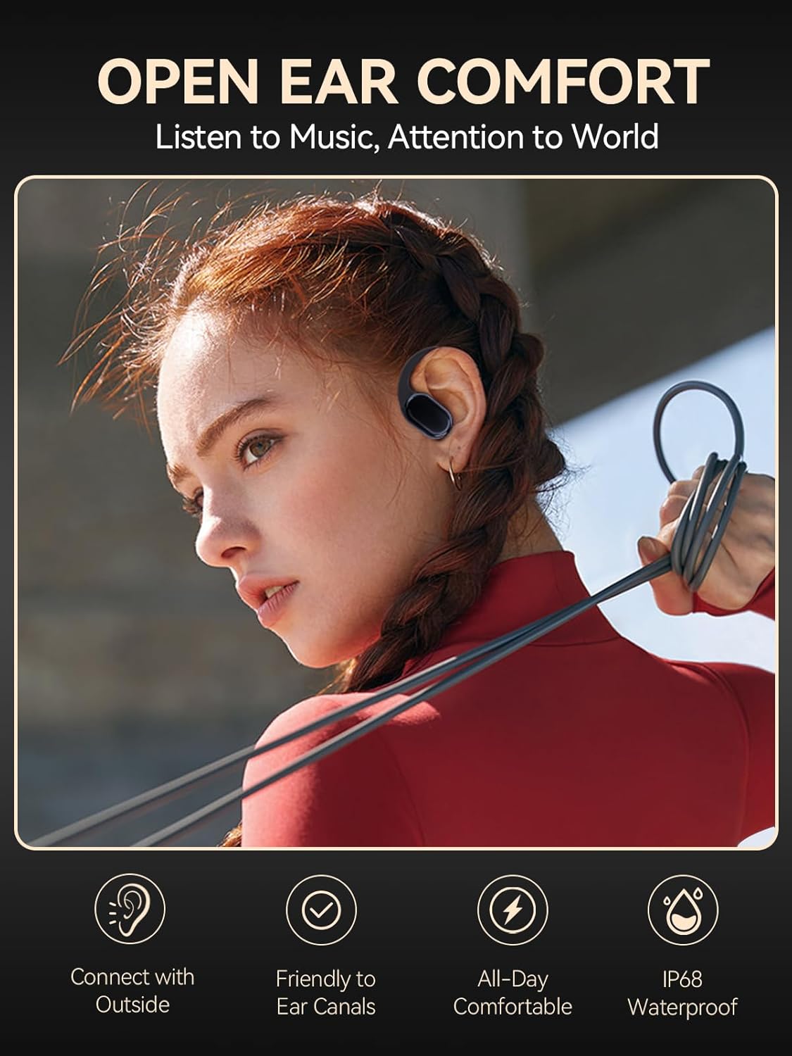 Auriculares inalámbricos de conducción ósea yistao b8