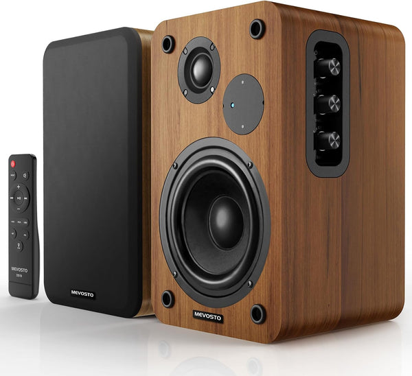 Altavoces de estantería, 36W Bluetooth 5.4, audio digital 5", AUX-RCA.